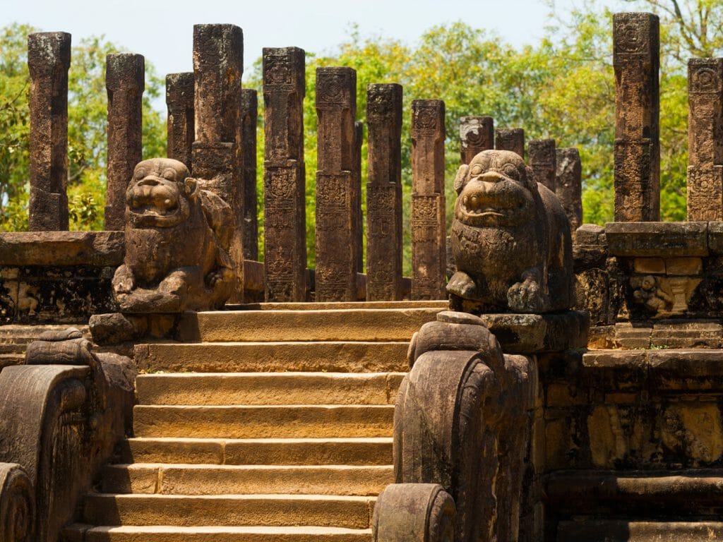 Steps at Polonnaruwa, Sri Lanka