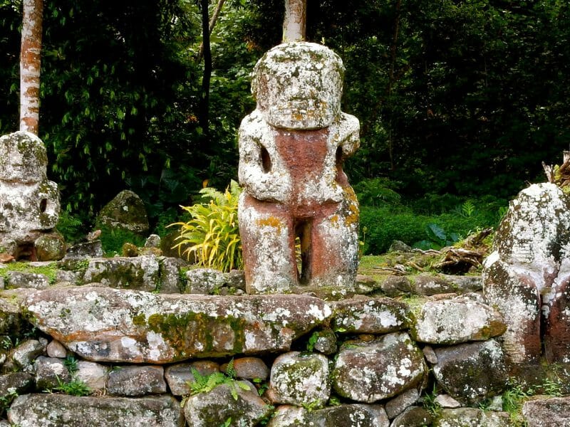 Stone Statues, Tiki, Marquesas Islands, French Polynesia