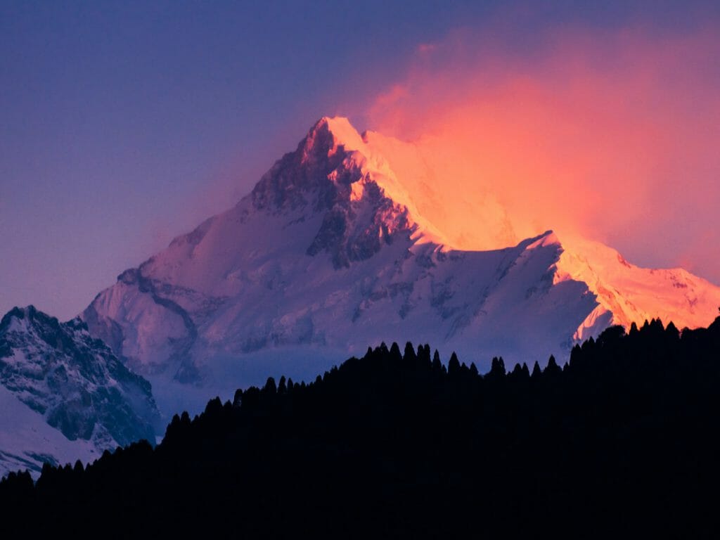 Sunrise at Mount Kanchenjunga, Sikkim, India