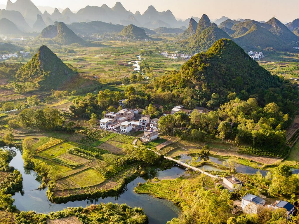 Premium Photo | The natural landscape of the mountains and water in guilin  china
