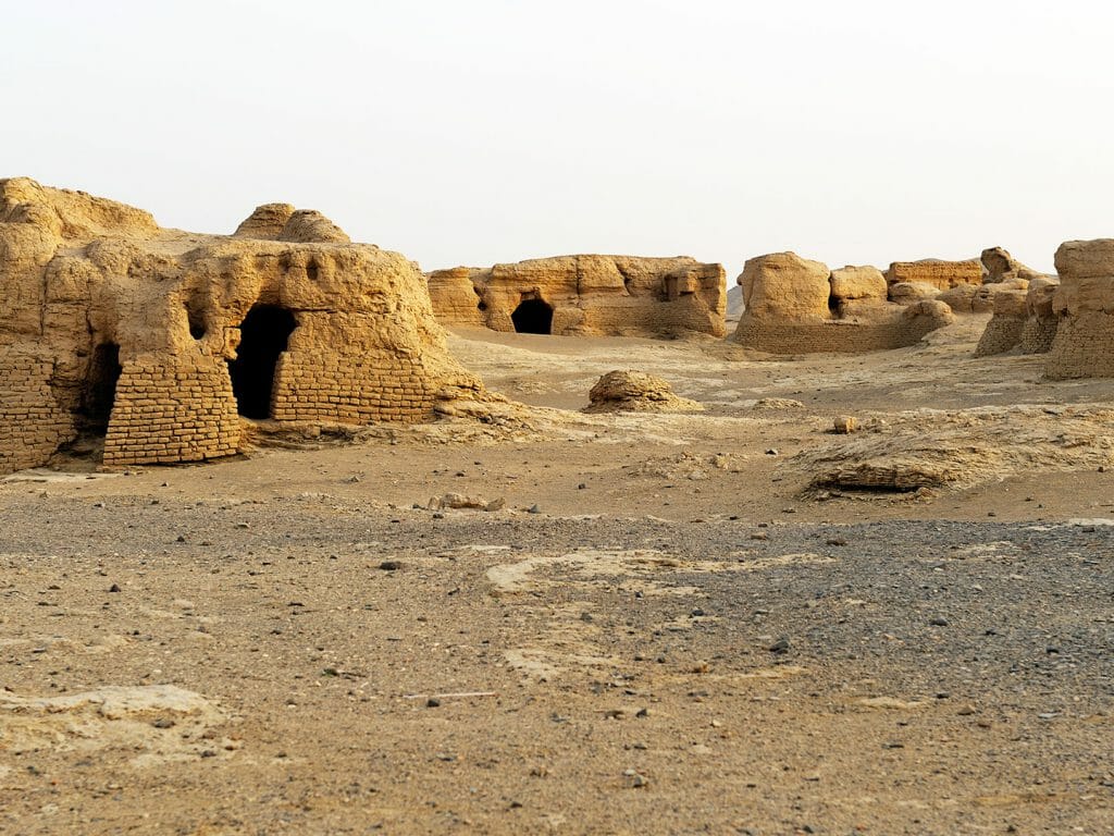 Taklamakan desert in Chinese Xinjiang province