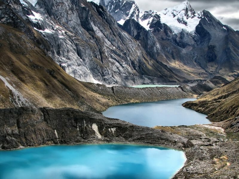Three Lagoons at Huayhuash Trek, Peru