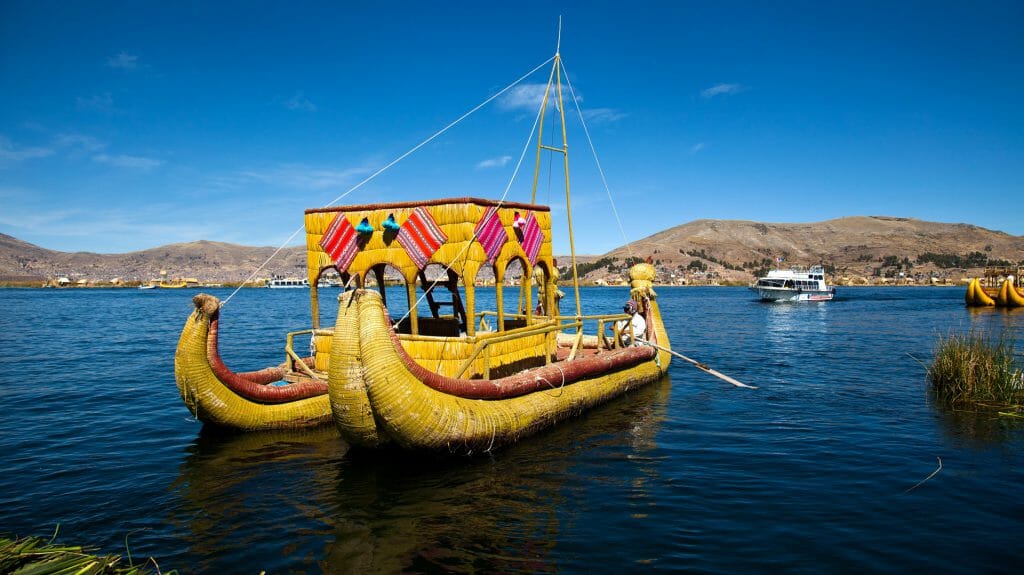 Traditional Reed Boats, Lake Titicaca, Puno, Peru