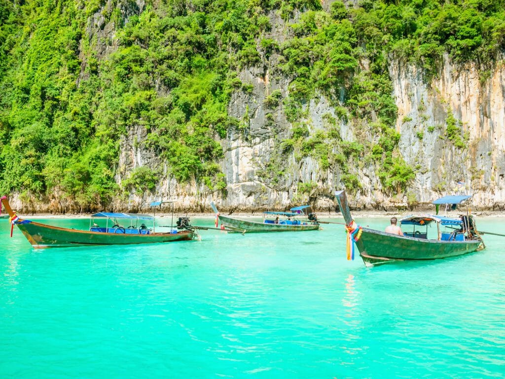Traditional Thai Boats, Phi Phi Islands, Thailand