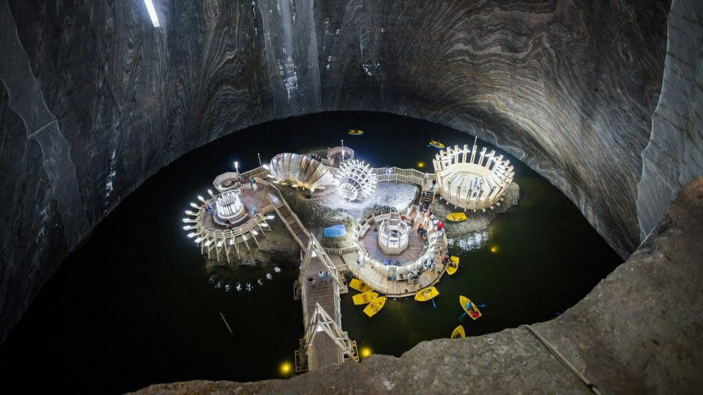 Turda Salt Mine, Underground Lake, Romania
