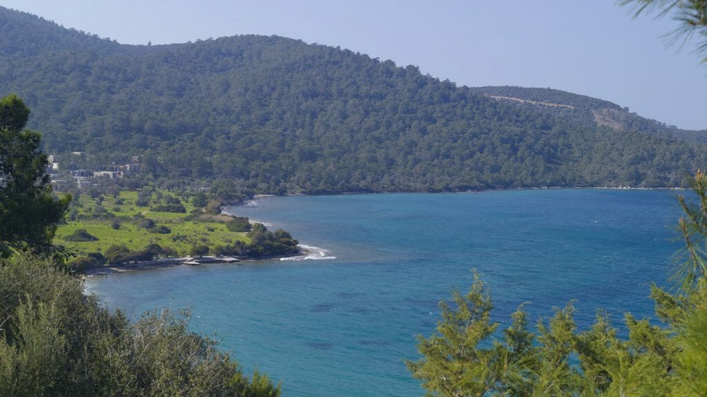 View Across Bay, Amanruya, Bodrum Peninsula, Turkey