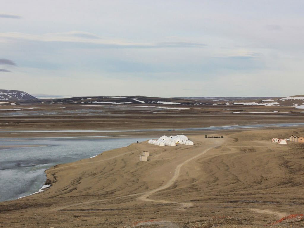 View to Arctic Watch Camp, Somerset Island, Canadian Arctic