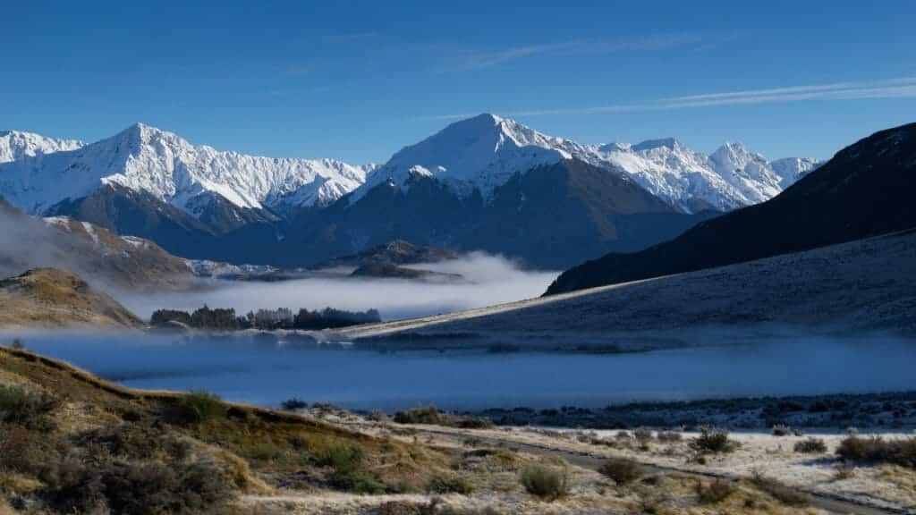 View from the Tranz Alpine Train, Christchurch to Greymouth, New Zealand
