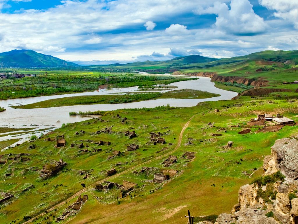 View from the Uplistsikhe Cave City, Uplistsikhe, Georgia