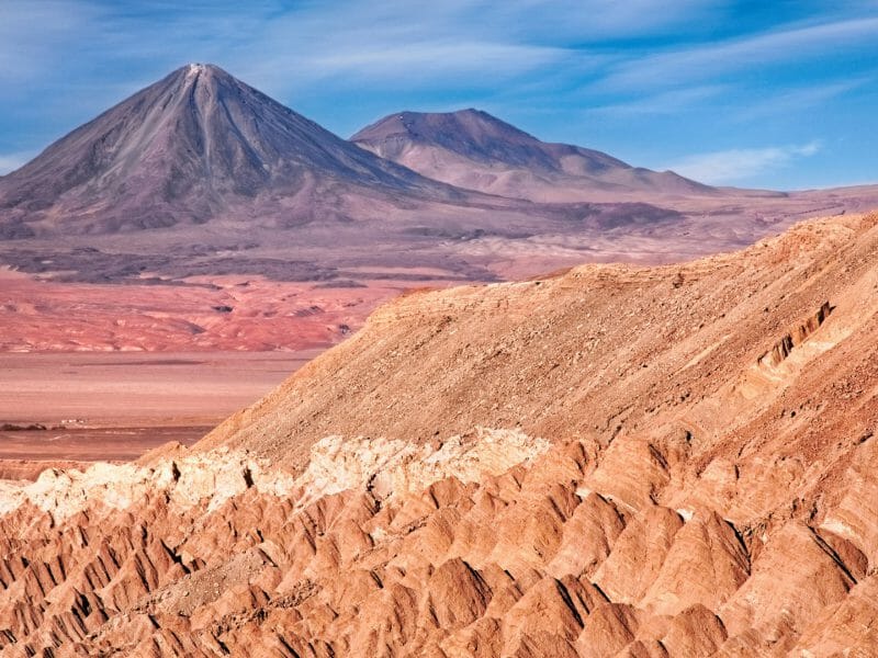 View from Valle De La Muerte, Atacama Desert, Chile