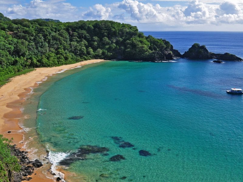 View of Sancho Beach, Fernando De Noronha, Brazil