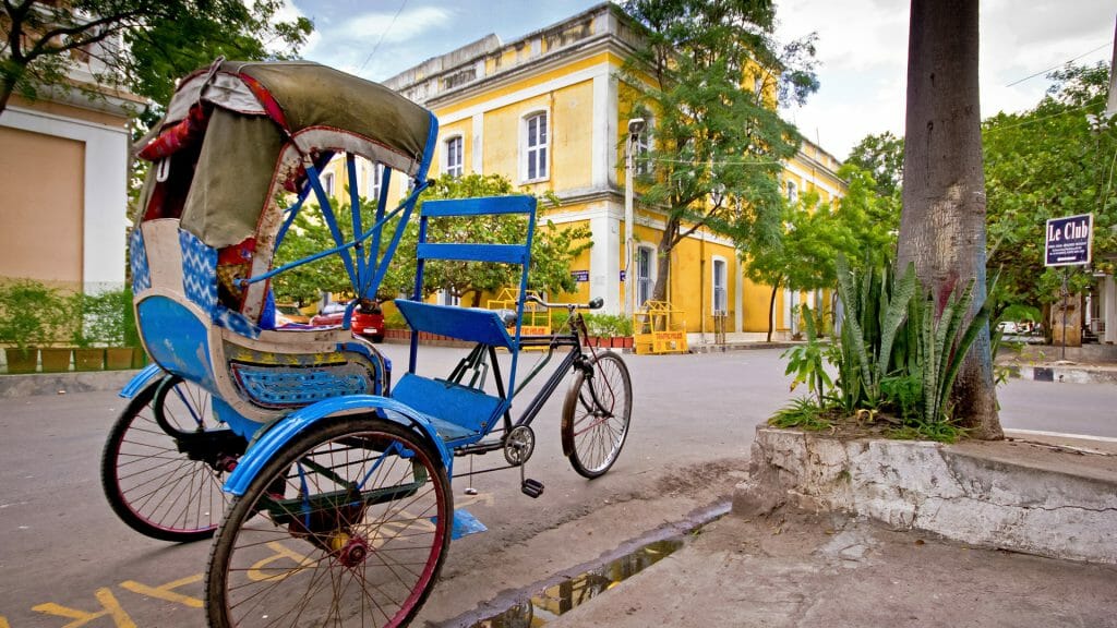 Vintage Tricycle Rickshaw, Pondicherry, India
