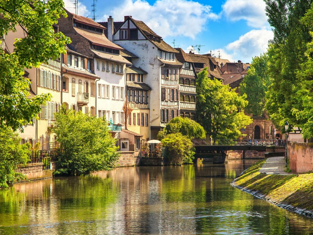 Water Canal in Strasbourg, Alsace, France