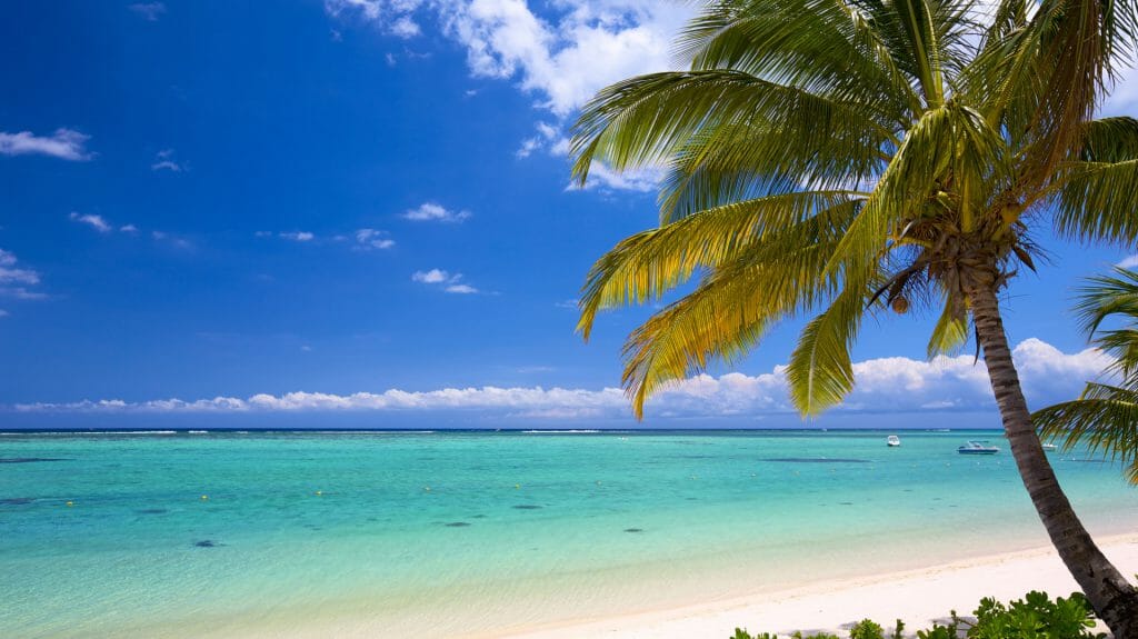 White sand beach, Mauritius
