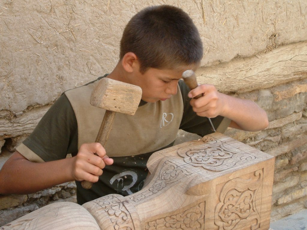 Woodworker, Khiva, Uzbekistan