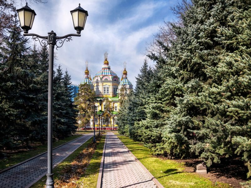 Zenkov Cathedral in Panfilov Park, Almaty, Kazakhstan