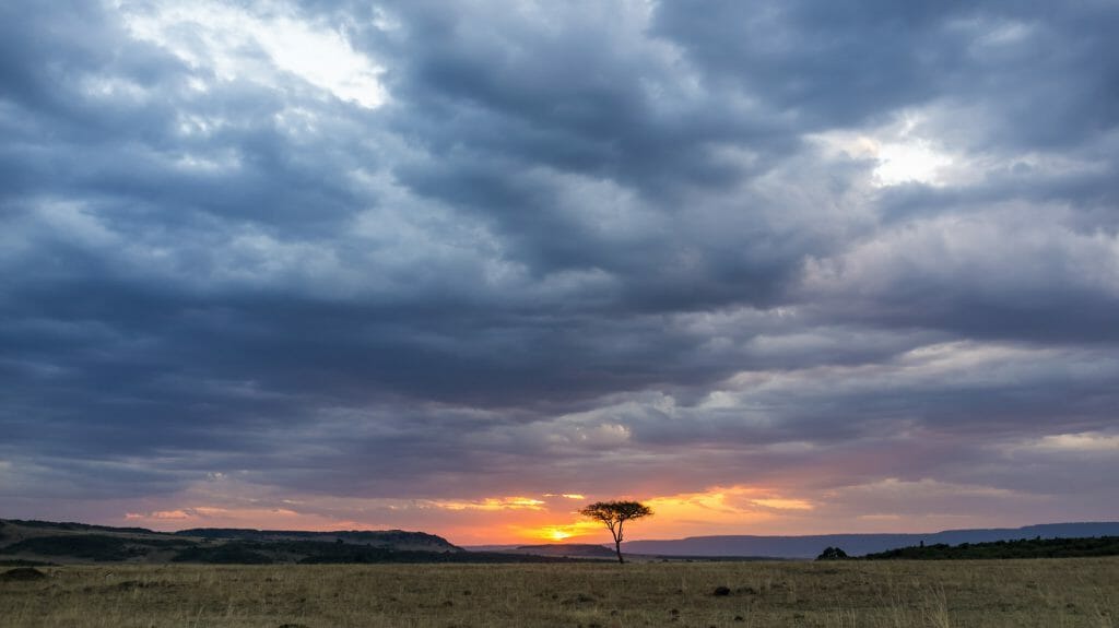 Beautiful sunset, Masai Mara, Kenya