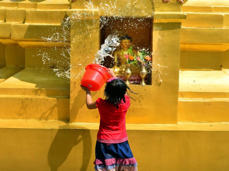 Buddha statue in Namphake Buddhist Monastery, Assam