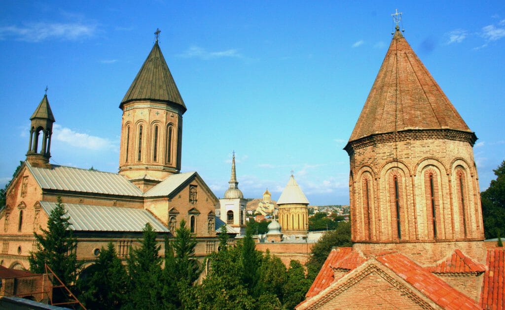 Copy Churches of Tbilisi Jvris Mama Sioni and Sameba Cathedral Old Town Georgia