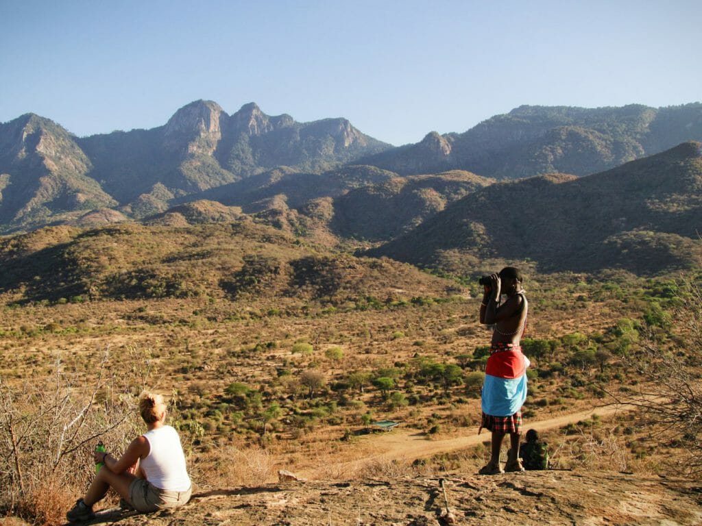 Looking out from small hill, near Sarara Camp, Matthews Range, Kenya