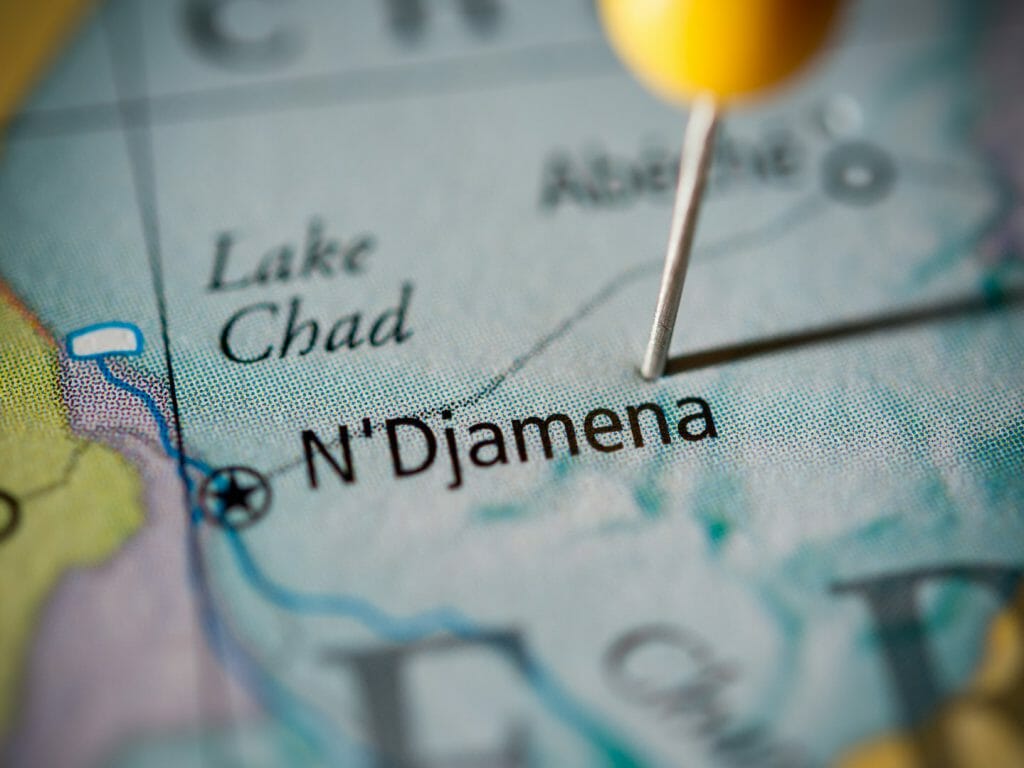 Map, N'Djamena, Chad