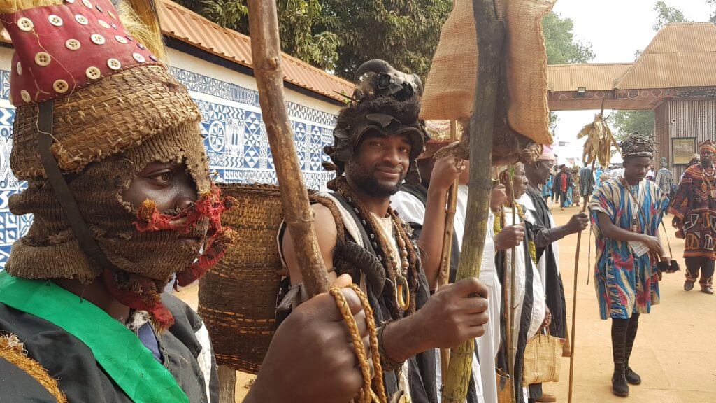Parade during Nguon, Foumban, Cameroon