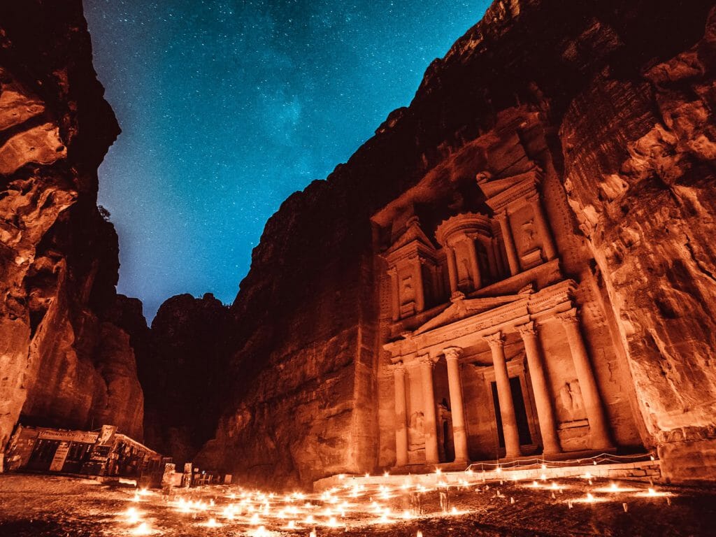 Petra at night, Jordan