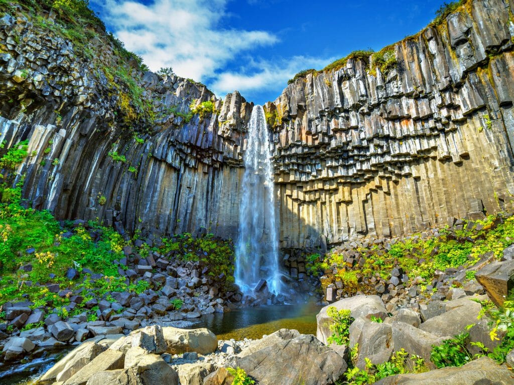 Svartifoss Waterfall, Skaftafell National Park, Iceland
