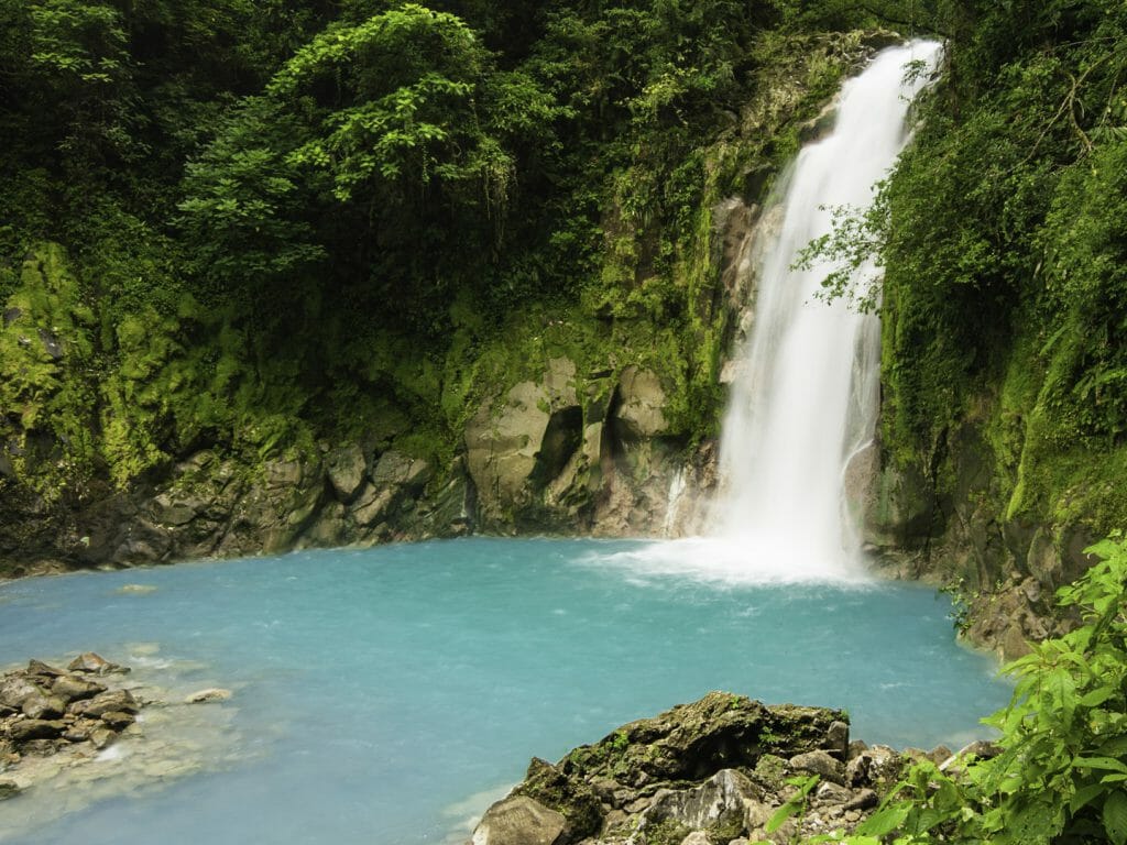 Waterfall, Rio Celeste, Tenorio National Park, Costa Rica