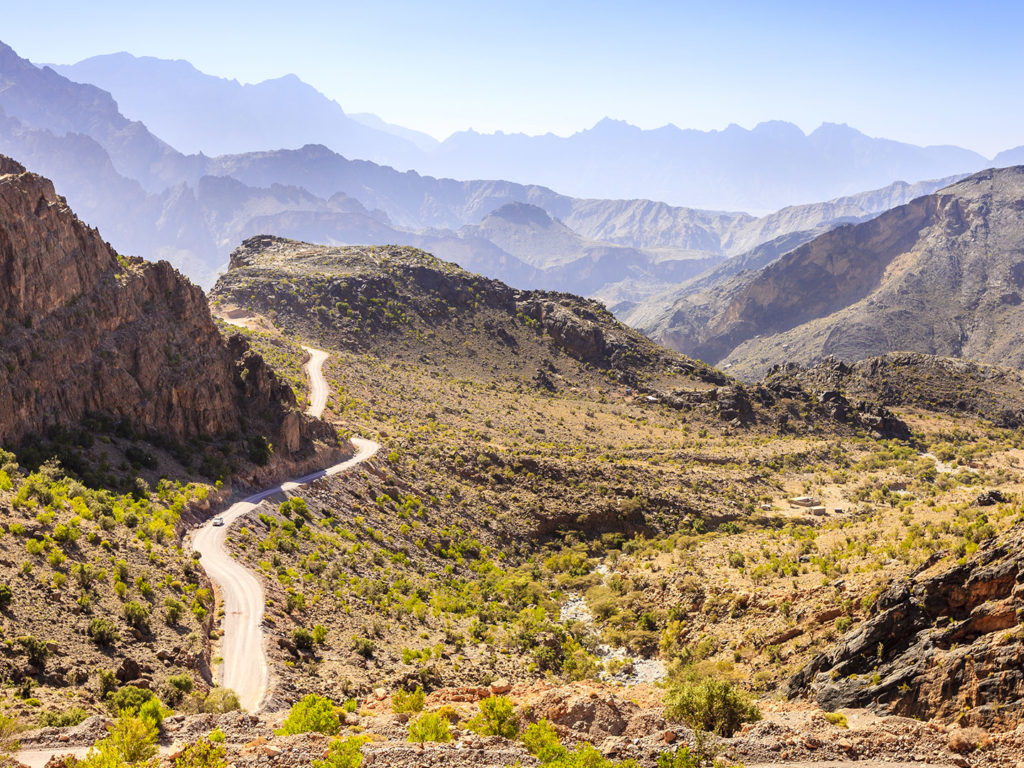 Al Hajar mountains in Oman