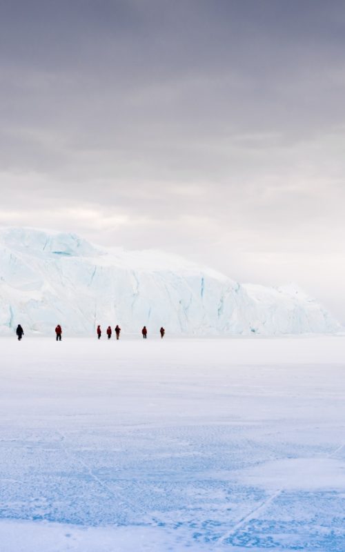 Group Walking, Ross Sea near Cape Evans, Antarctica