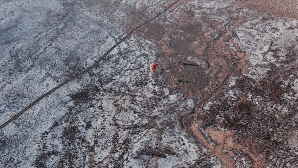 Hot Air Baloon from above, Atacama Desert, Chile