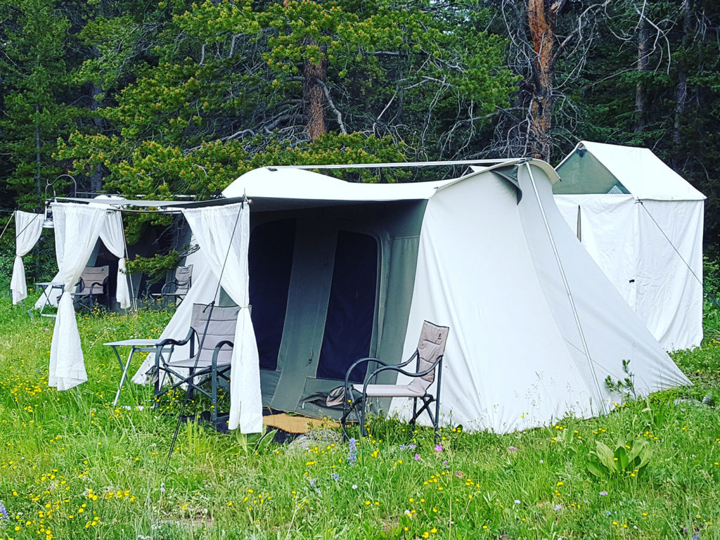 Private Tented Camping, Yellowstone National Park, USA
