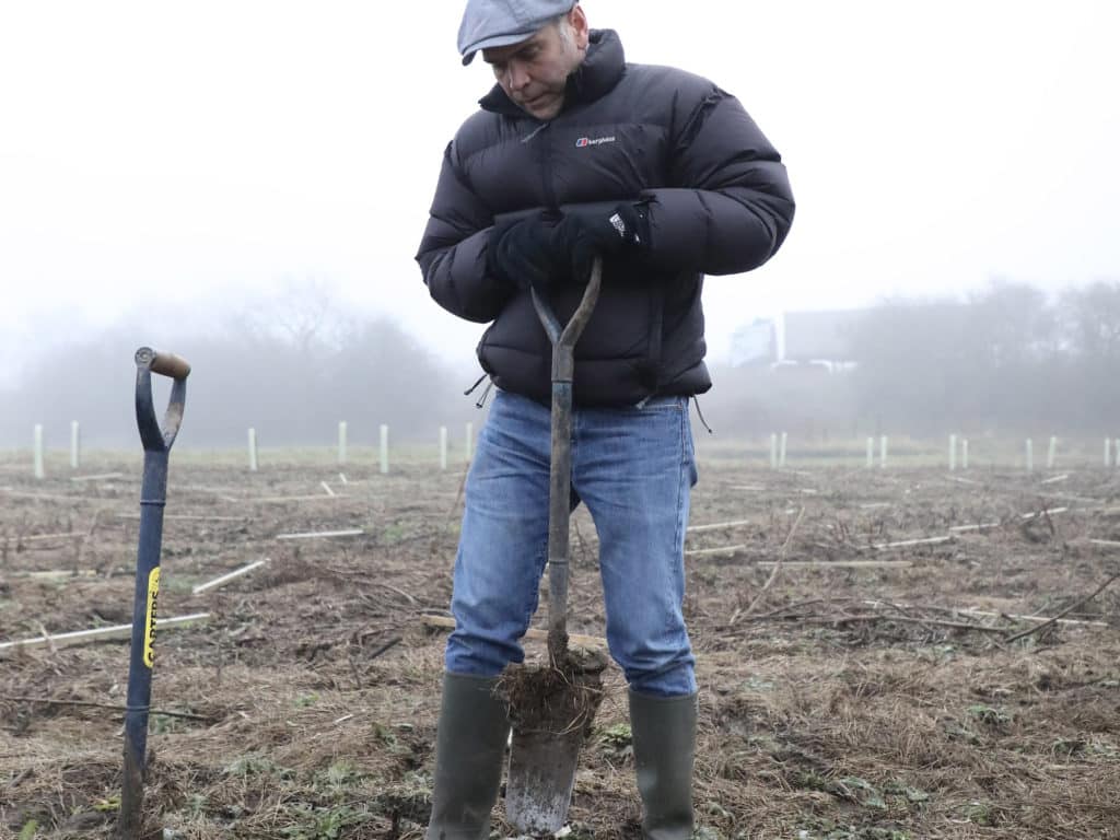 Jarrod planting trees in Scunthorpe