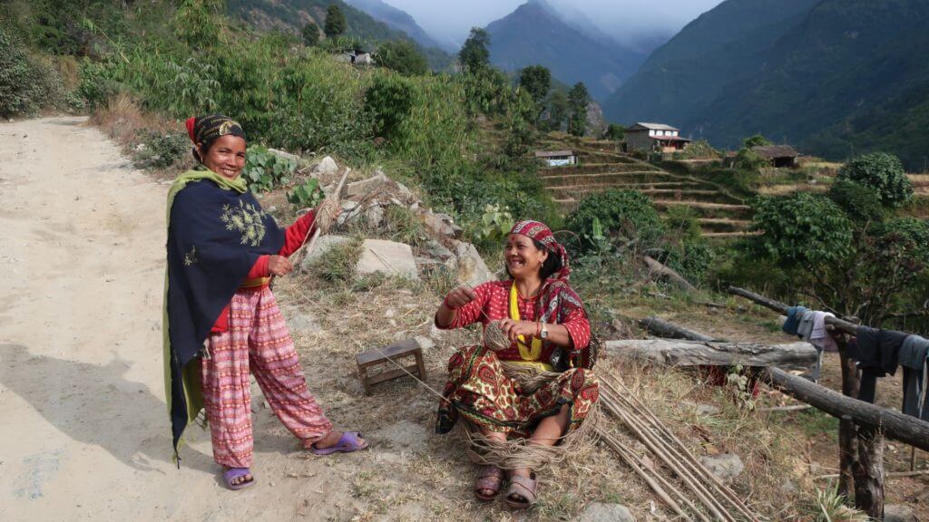 Smiling ladies, Annapurna, Nepal