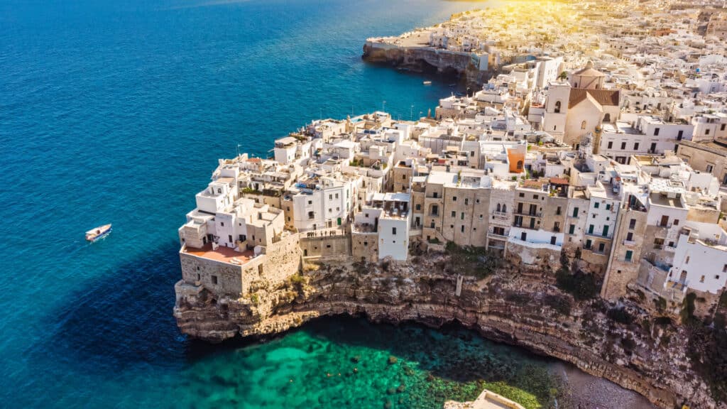 Polignano a Mare aerial view, Puglia, Italy