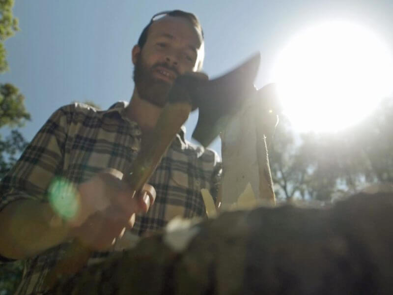 Woodsman and wood carving lessons, Cairngorms, Scotland