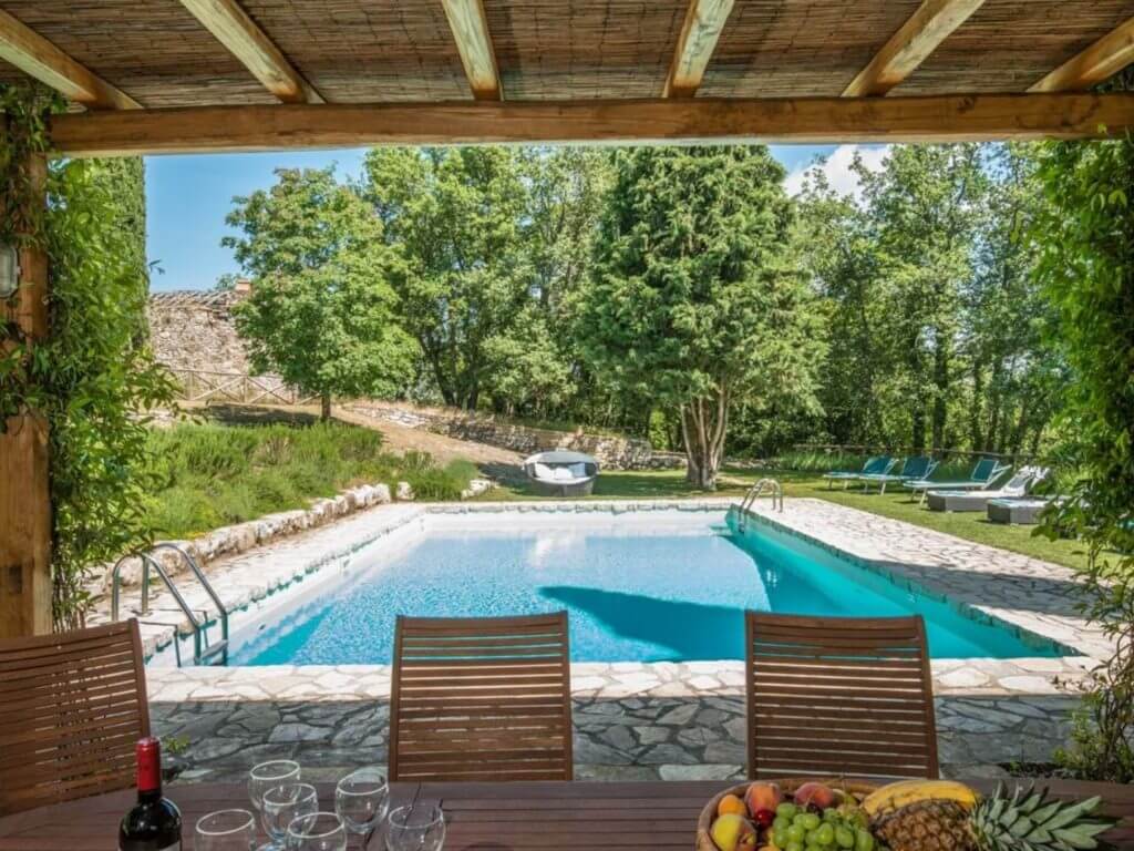 Casa di Sopra swimming pool, Chianti, Tuscany, Italy