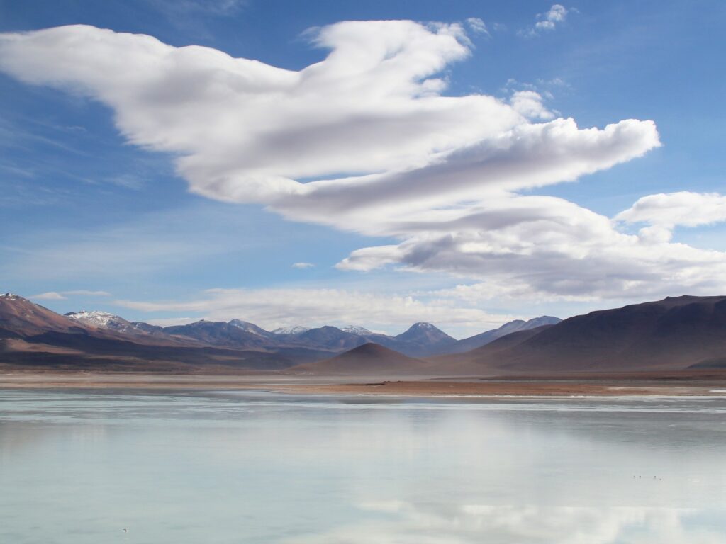 Altiplano lagoon landscape, Atacama Desert, Chile