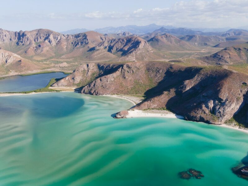 View of coastline, Sea of Cortez, Baja California, Mexico