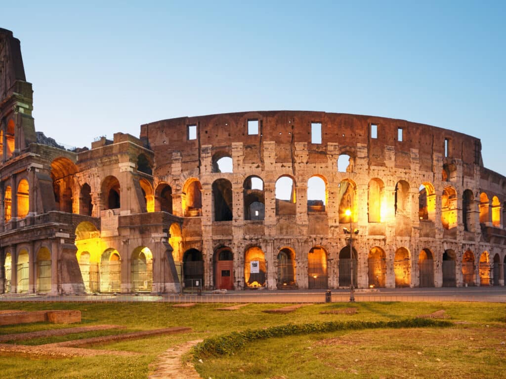 Colosseum at night, Rome, Italy