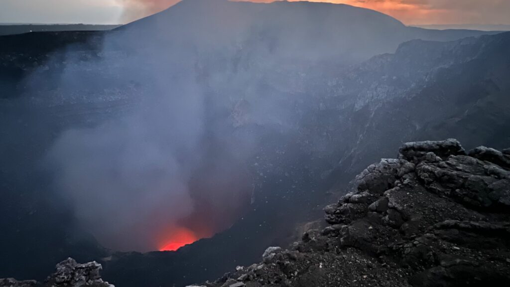 Active lava lake, Masaya volcano, Nicaragua