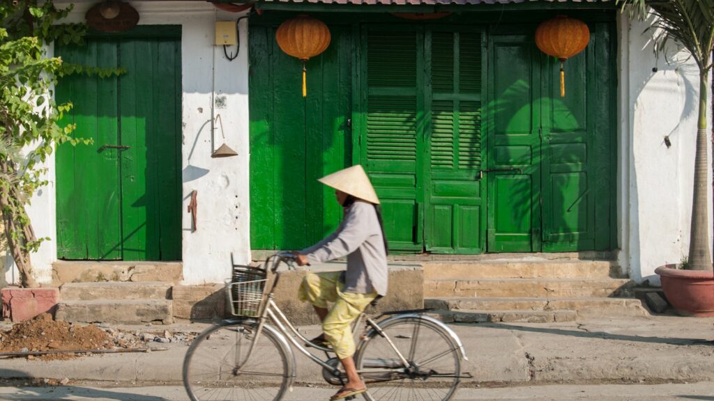 Local cycling in Hoi An, Vietnam