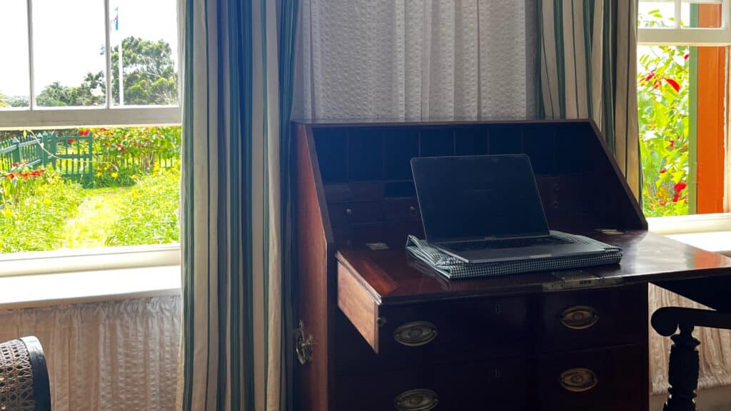 Napolean's writing desk, Longford House, St Helena