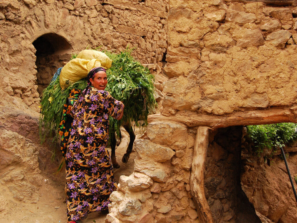 Berber woman in village, Atlas Mountains, Morocco (Bonnie Riehl)