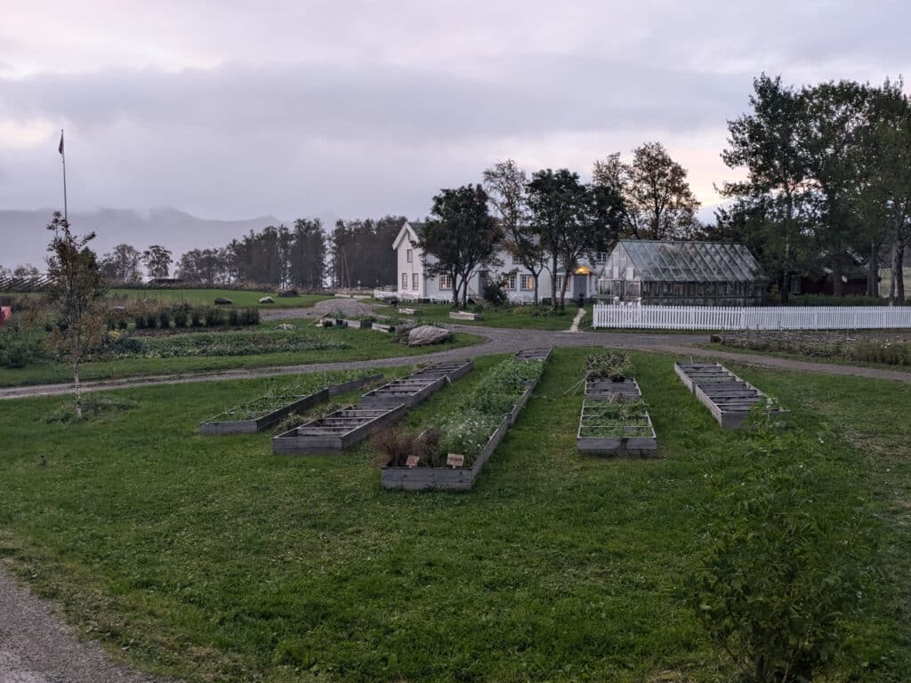 Kvitnes Gard, herb garden, Vesterålen, Norway