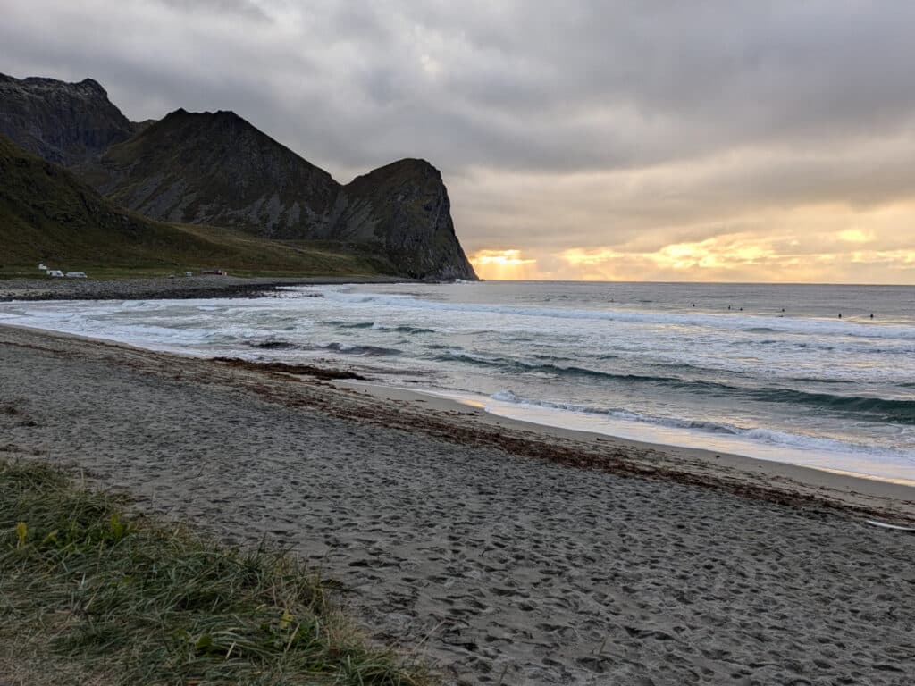 Unstad Beach, Arctic Surfing, Lofoten Islands, Norway