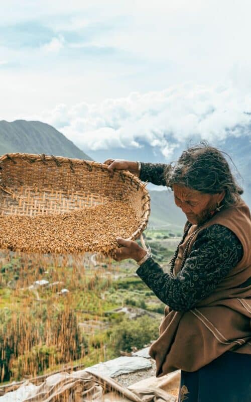 Local women in Jharkot village, Mustang, Nepal