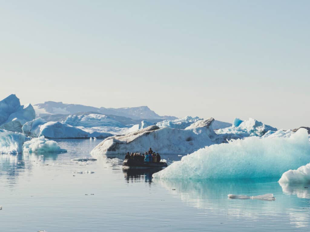 East Greenland zodiac excursion, photographed by Gunilla Lindh