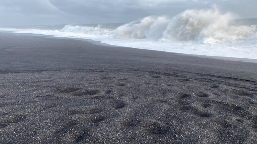 Black sand beach and the wild Atlantic